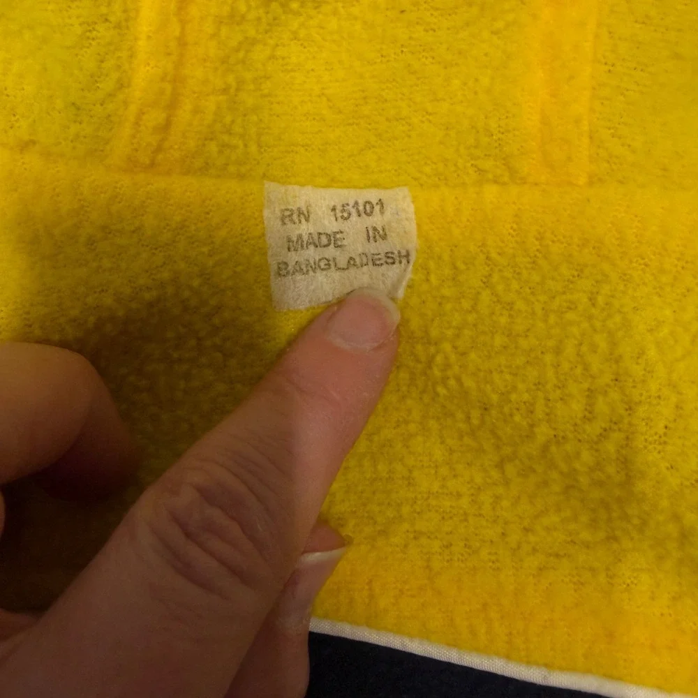 OshKosh B'gosh Baby Boys Reversible Jacket Navy Yellow Stripes 18 Months Vintage